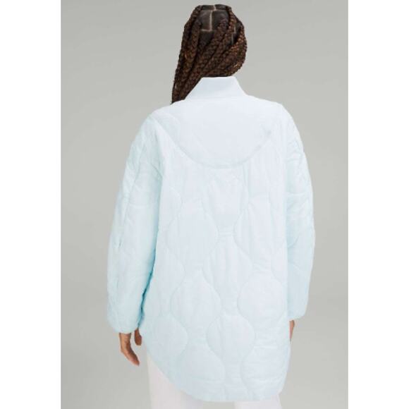 Lululemon Quilted Light Insulation Jacket Powder Blue Size Medium (6) Oversized! - Picture 3 of 9